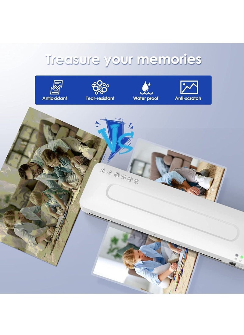 آلة laminator 13 بوصة - تغليف A3 مع 30 كيس، مجموعة قطع ورق باردة وحرارية، مقص زوايا مدورة للاستخدام في المكتب أو المنزل أو المدرسة - Image 2