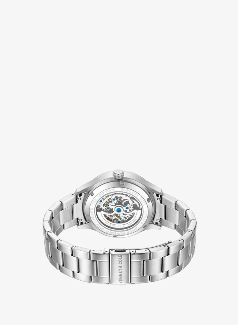 Kenneth Cole New York  Kenneth Cole New York 43.5mm Automatic Men's Watch with Blue Dial & Stainless Steel Bracelet for Men | Best Price UAE