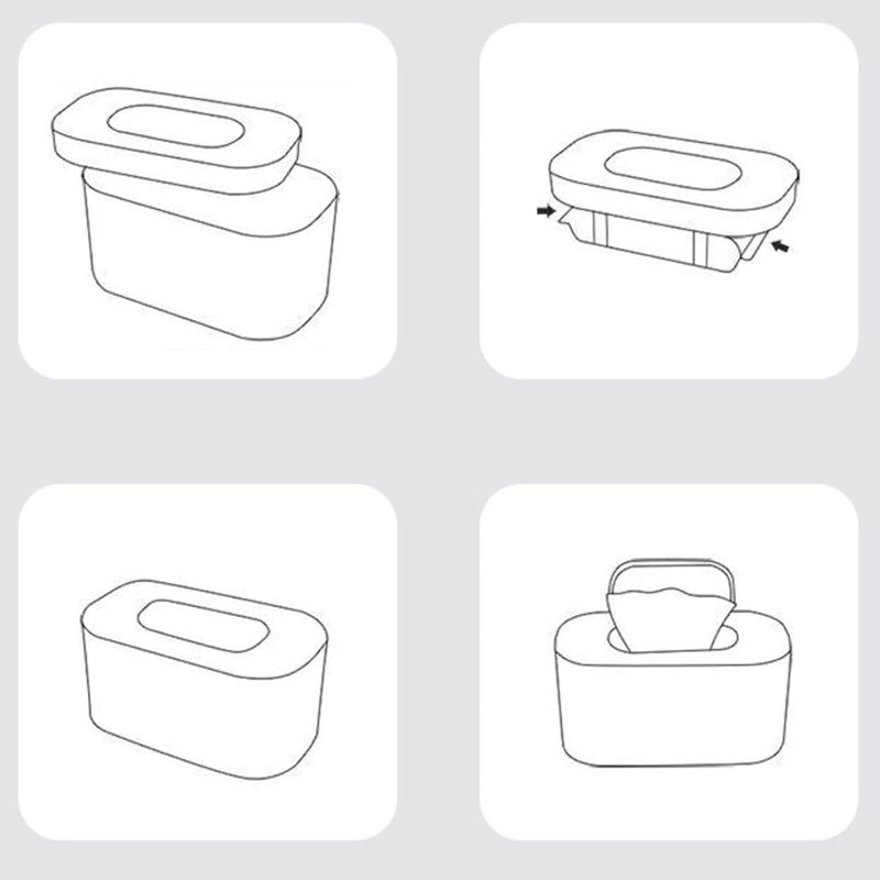 Travel Wipes Warmer 20*12*9.5 Cm Top Heating Tech - Drop-Proof Construction Adjustable Temperature Dispenser for Parents On The Move, Family Outings - Image 5