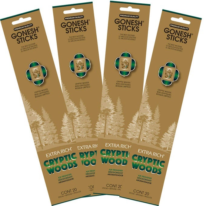 EXTRA RICH SCENTED INCENSE STICKS NONTOXIC 10 SLOW BURN AROMATIC STICKS CRYPTIC WOODS 80 PACK