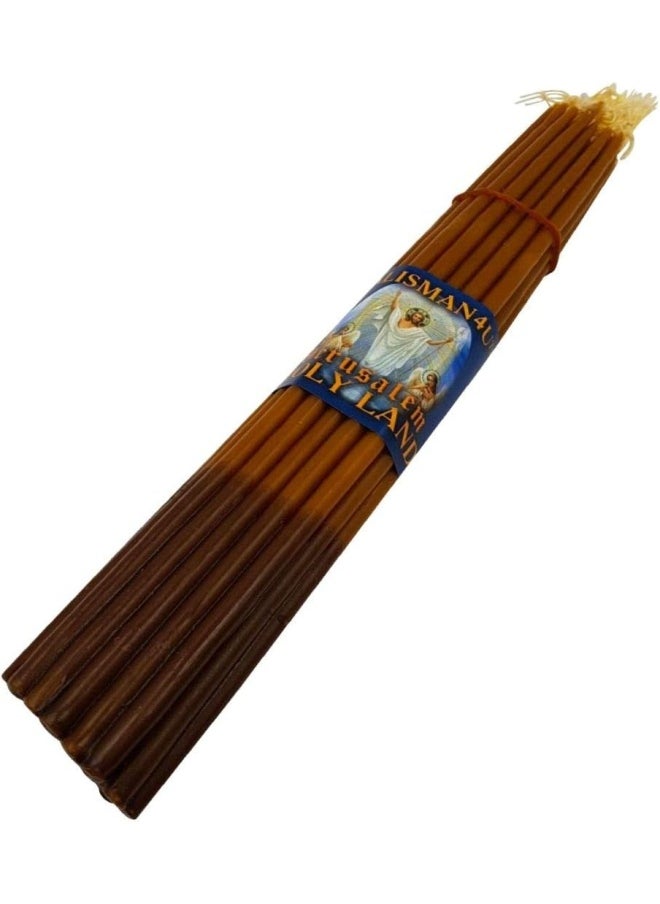 Talisman4U - 33 Natural Beeswax Taper Candles 9" Tall Blessed Church Jerusalem Holy Land Candles - Image 1