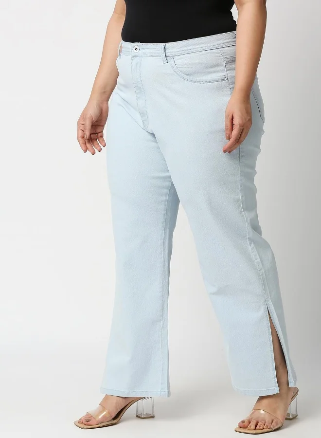 HIGH STAR Women Blue Straight Fit High-Rise Stretchable Jeans