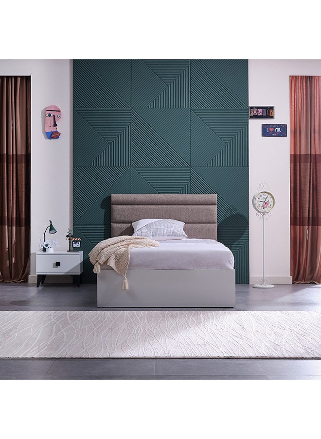 Home Box Star Smart Twin Bed with Upholstered Headboard 205.6 x 106 x 126 cm  - Image 2