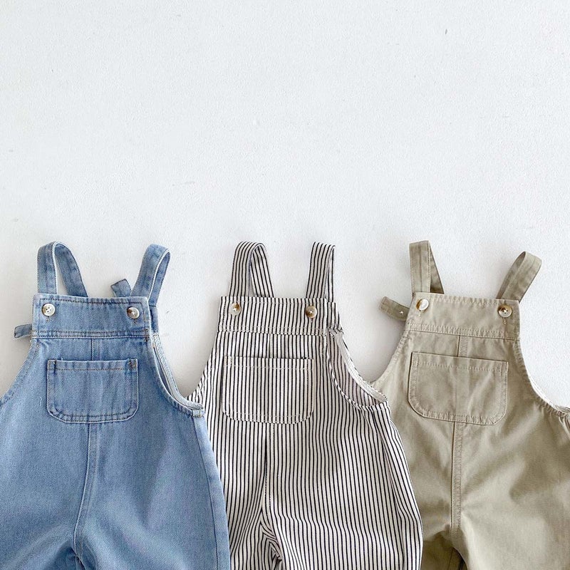 2025 Korean Style Kidsren'S Clothing, Baby Overalls, Autumn Denim Jumpsuits, Fashionable Men'S And Women'S Baby Casual Trendy Kidsren - Image 4