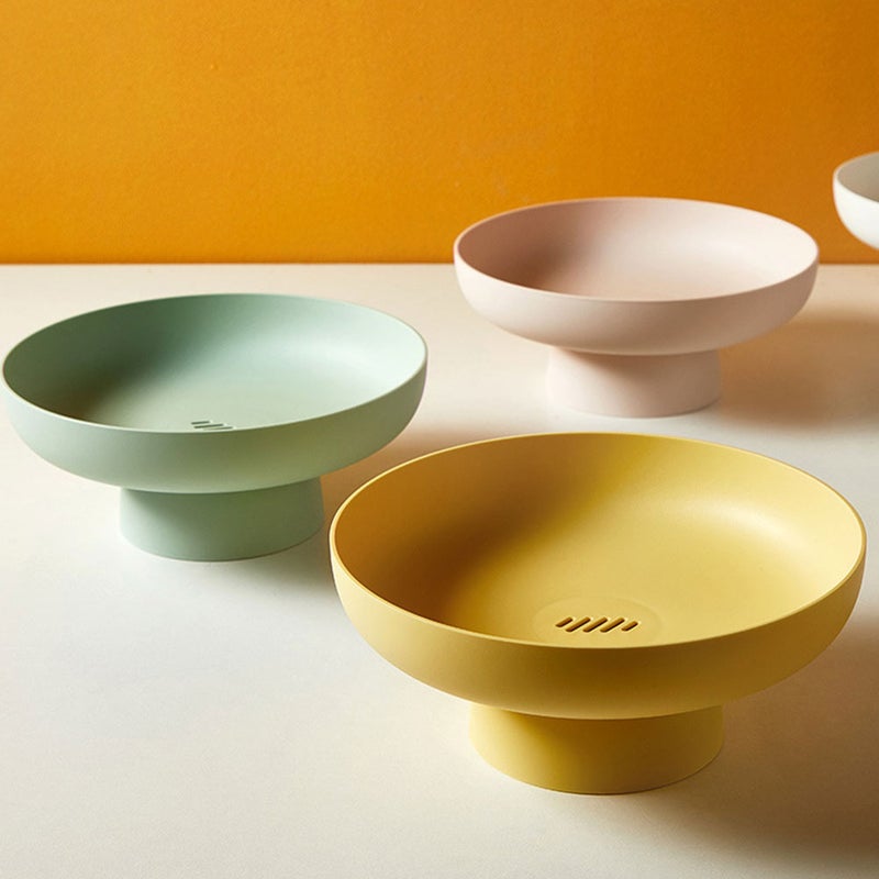 Portable Fruit Draining Bowl High Base Fruit Basket Decorative Fruit Holder - Image 4