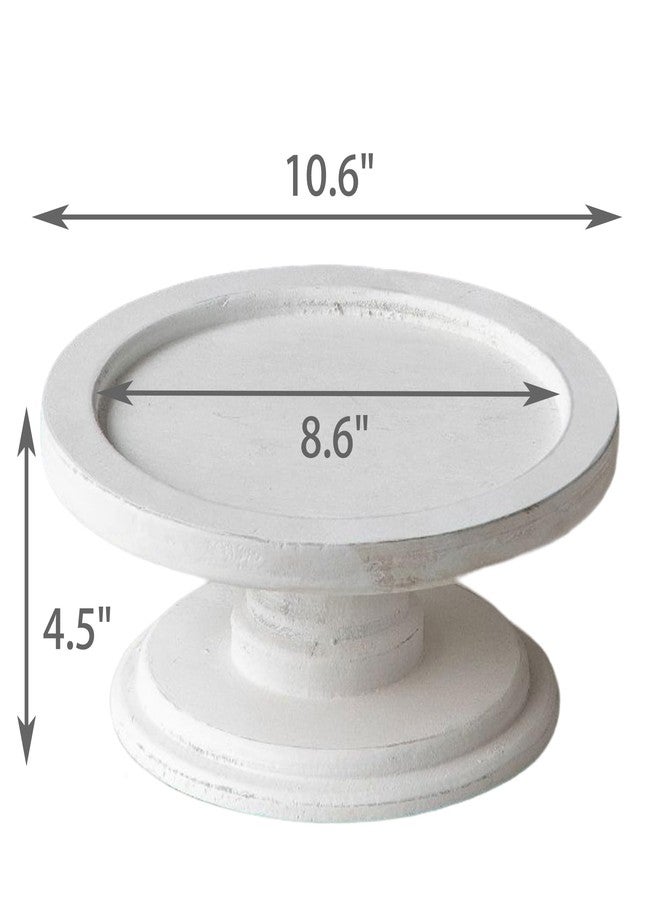 SOFE Natural Wooden Cake Stand, Cake Pedestal Stand Round Candle Holder Tray, Rustic Small Cake Stand 8 Inch for Dessert Cupcake, Decorative Display Risers for Birthday Party, Wedding - Image 2