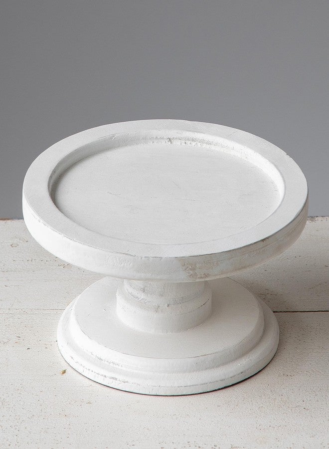 SOFE Natural Wooden Cake Stand, Cake Pedestal Stand Round Candle Holder Tray, Rustic Small Cake Stand 8 Inch for Dessert Cupcake, Decorative Display Risers for Birthday Party, Wedding - Image 3