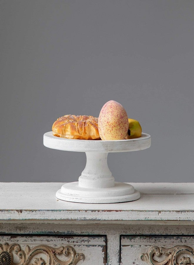 SOFE Natural Wooden Cake Stand, Cake Pedestal Stand Round Candle Holder Tray, Rustic Small Cake Stand 8 Inch for Dessert Cupcake, Decorative Display Risers for Birthday Party, Wedding - Image 4