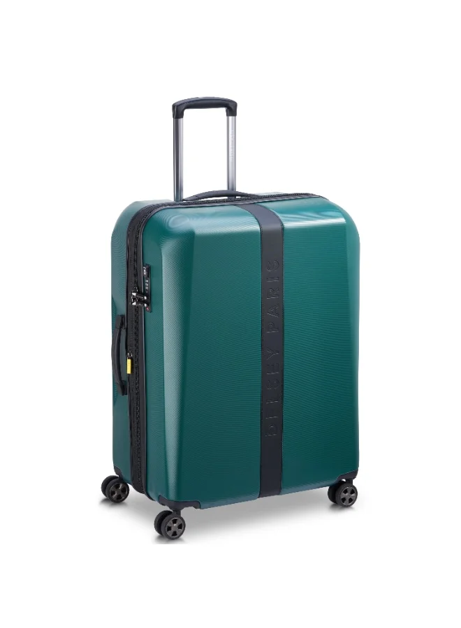 ديلسي Promenade Hard 2.0 Expendable Double Wheel Trolley Suitcase 80cm/32inch, 5.8kg, 134+10L,Gree