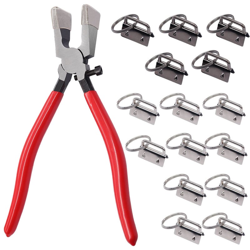 Weideer 15 Set Key Fob Hardware with Plier for Wristlet Key Fobs/Lanyards/Chains - K-082-15 - Image 1
