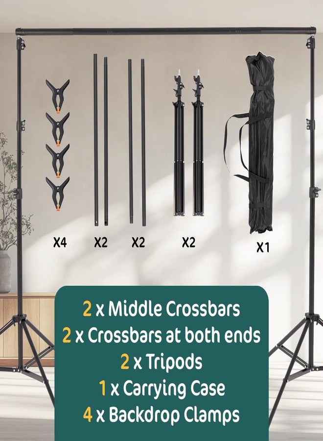 Kate Photo Backdrop Stand 10x8.5ft Adjustable Background Stand Kit for Photography (Indoor/Outdoor) and Party Decorations - Image 2