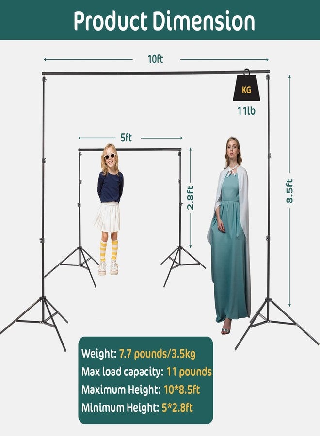 Kate Photo Backdrop Stand 10x8.5ft Adjustable Background Stand Kit for Photography (Indoor/Outdoor) and Party Decorations - Image 4