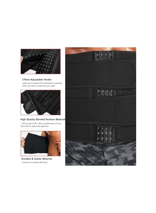S-TOP Menâ€™s Waist Trainer Trimmer - Neoprene Adjustable Slimming Belt for Tummy Control, Sweat Waist Cincher with 3D Compression, Workout Body Shaper for Menï¼ˆXLï¼‰ - Image 2