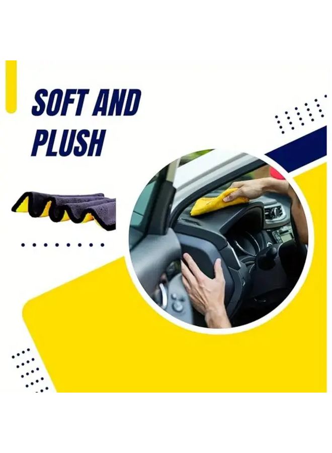 5 Pieces Large Microfiber Cleaning Towels 23.6 X 11.8 Inches Absorbent For Cars Pets Home Kitchen Bathroom Durable Easy Clean Car Polishing Fishing Supplies - Image 3