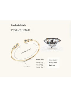 2024 cross-border new small flower Mosan diamond bracelet summer small fresh bracelet women s925 silver jewelry wholesale Golden-pea pods