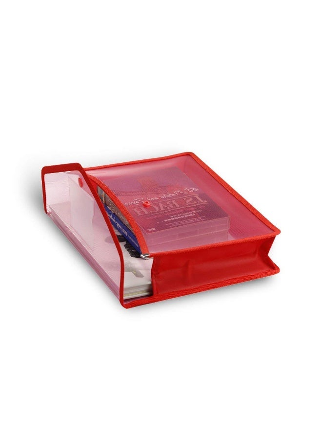 SPS File Folder, Transparent Poly-Plastic A4/Foolscap Documents File Storage Bag with Snap Button Set of 5/Certificate File Folder - Image 3