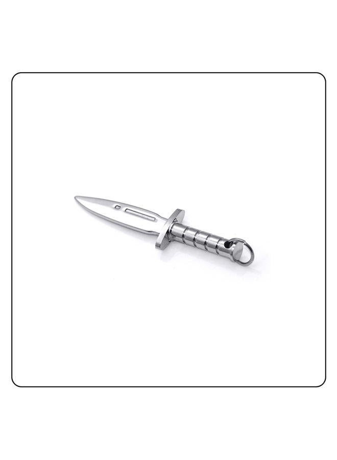 Fusamk Fashion Titanium Steel Dagger Tag Pendant Knife Necklace - Image 3