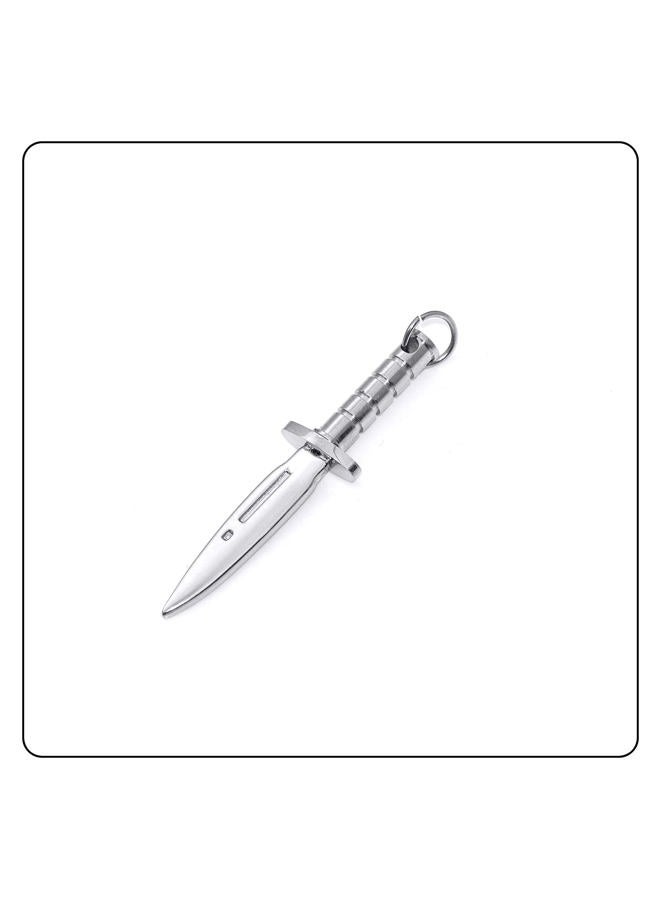 Fusamk Fashion Titanium Steel Dagger Tag Pendant Knife Necklace - Image 4