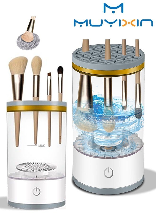 Muyixin Electric Makeup Brush Cleaner, Portable Electric Makeup Brush Cleaner, automatic Spinning Makeup Brush Cleaner Fit For All Size - Image 1