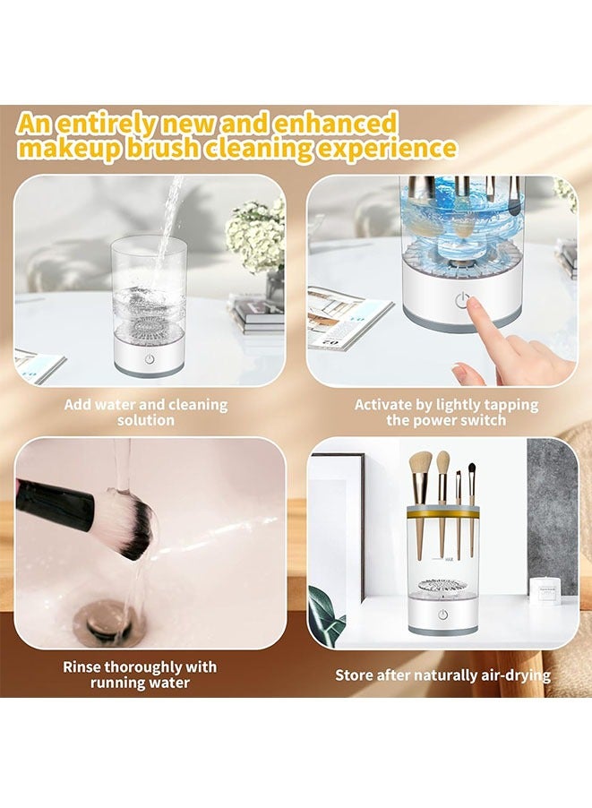 Muyixin Electric Makeup Brush Cleaner, Portable Electric Makeup Brush Cleaner, automatic Spinning Makeup Brush Cleaner Fit For All Size - Image 3