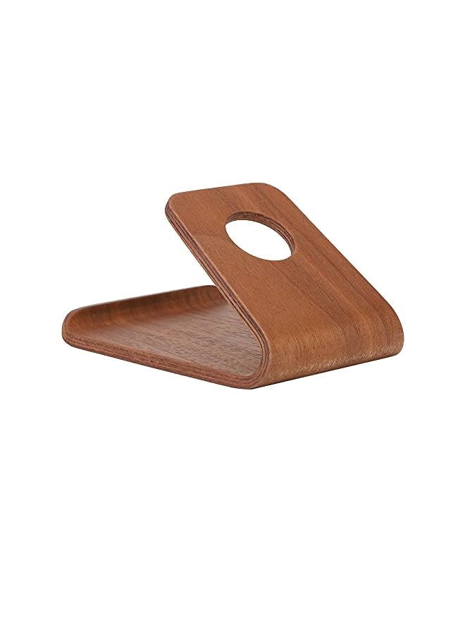 PROMASS Mobile Phone Holder, Mobile Phone Bracket, Lightweight Smooth Portable Upright Mobile Phone Accessory for Home with Self-adhesive Pads Office(Black walnut) - Image 5