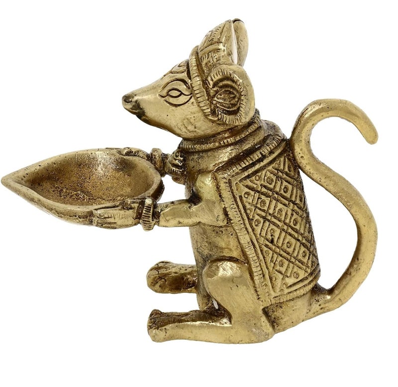 GURU JEE Brass Diya for Puja Oil Lamp Deepak for Pooja Arti Deepam for Home Temple Mandir