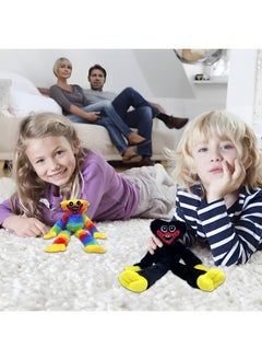 MAGIC VAULT Poppy Playtime Huggy Wuggy Plush Toy - Scary and funny plush doll,suitable for fans and friends (Black+Rainbow)  - Image 4