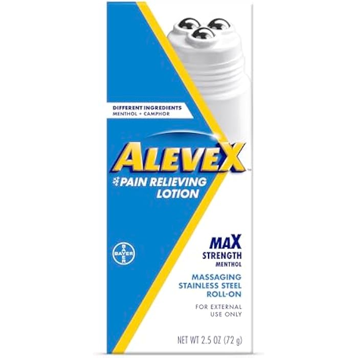 AleveX Topical Pain Relief Lotion with Rollerball Applicator - Long Lasting Arthritis and Muscle Pain Relief, 2.5 oz - Image 1