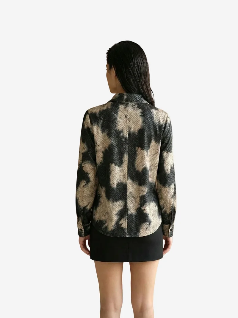My Fashion Multicolor MY FASHION Women’s Abstract Velvet Woven Shirt for Women | Best Price UAE