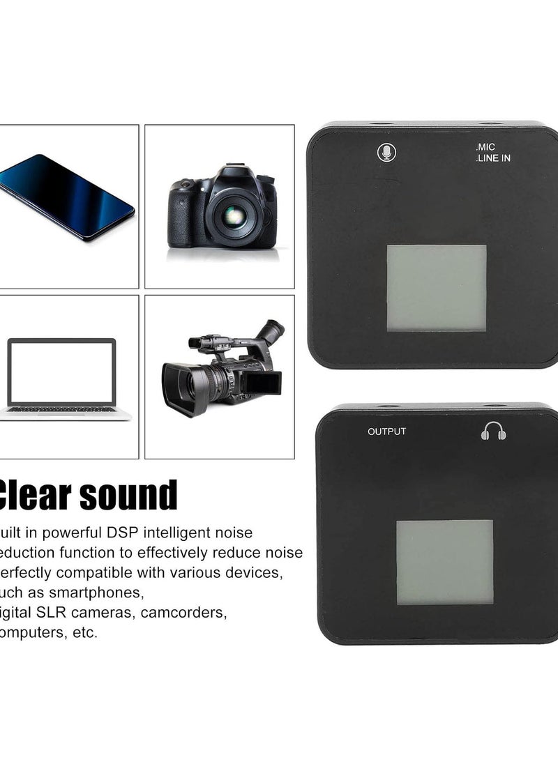 GGOOT Wireless Lavalier Microphone, 2.4GHz Mini Clip On Microphone, Wireless Microphone with Transmitter Receiver 50 Meters Anti Interference for Video, Cameras, Recording, Live Vlogging  - Image 5