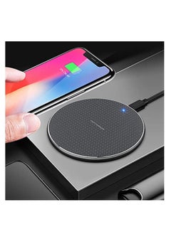 SYOSI Slim Wireless Charger, Universal 10W Wireless Fast Charging Pad (All Mobile Devices) Compatible with iPhone/Android/Apple/Samsung Models/Galaxy S21/S20 Ultra/S10/S9/Note 10, Pixel 5/4 XL  (Black)  - Image 2
