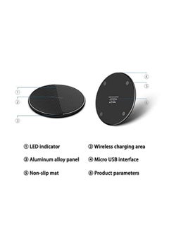 SYOSI Slim Wireless Charger, Universal 10W Wireless Fast Charging Pad (All Mobile Devices) Compatible with iPhone/Android/Apple/Samsung Models/Galaxy S21/S20 Ultra/S10/S9/Note 10, Pixel 5/4 XL  (Black)  - Image 3