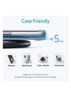 SYOSI Slim Wireless Charger, Universal 10W Wireless Fast Charging Pad (All Mobile Devices) Compatible with iPhone/Android/Apple/Samsung Models/Galaxy S21/S20 Ultra/S10/S9/Note 10, Pixel 5/4 XL  (Black)  - Image 5