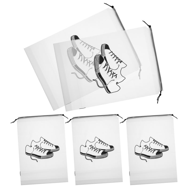 5pcs Drawstring Shoe Storage Bags Portable Shoe Bags Travel Shoes Dust Bags for Travel Closet - Image 1
