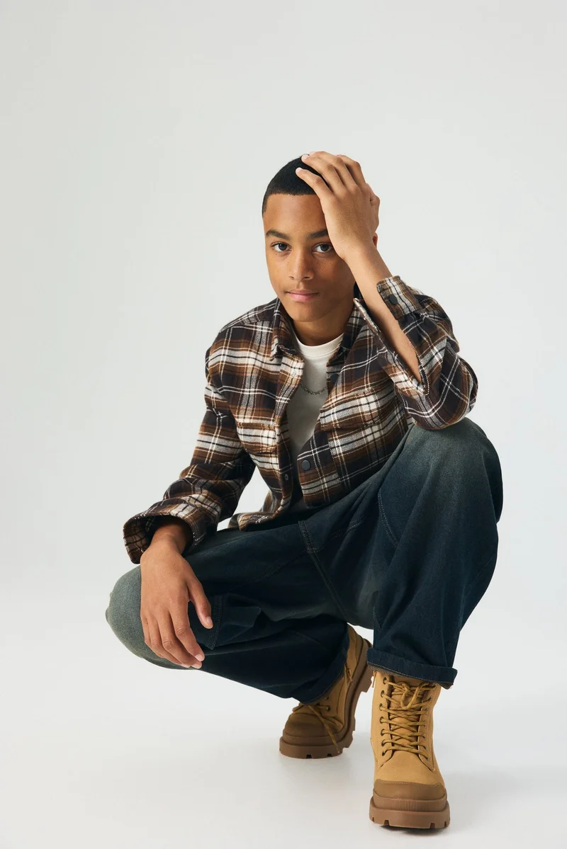 H&M Cotton flannel overshirt