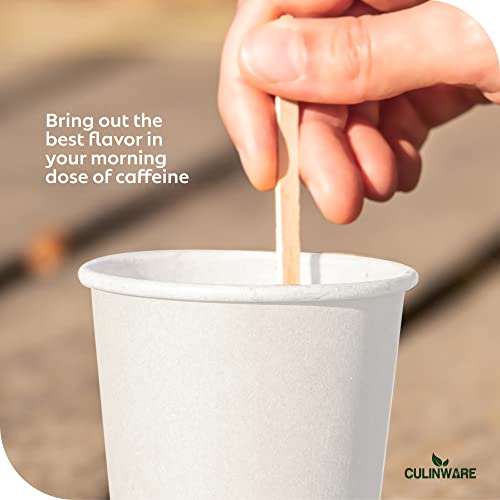 CulinWare Birch Wood Coffee/Beverage Stirrers 7" (1000 pack) Eco-Friendly Great For Your Coffee Nook. - Image 2
