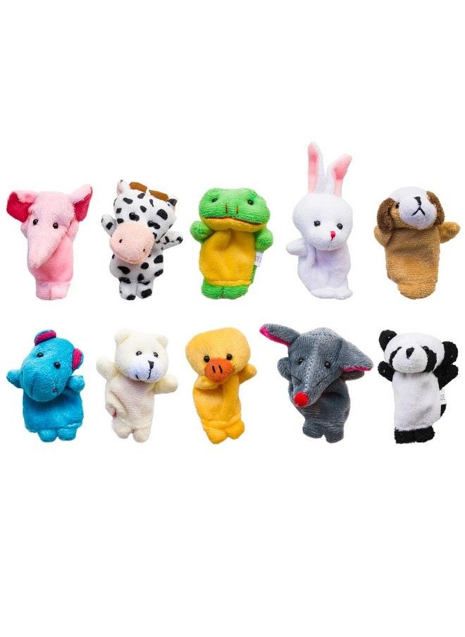 Super Z Outlet Velvet Cute Animal Style Finger Puppets For Children, Shows, Playtime, Schools 10 Animals Set  - Image 2