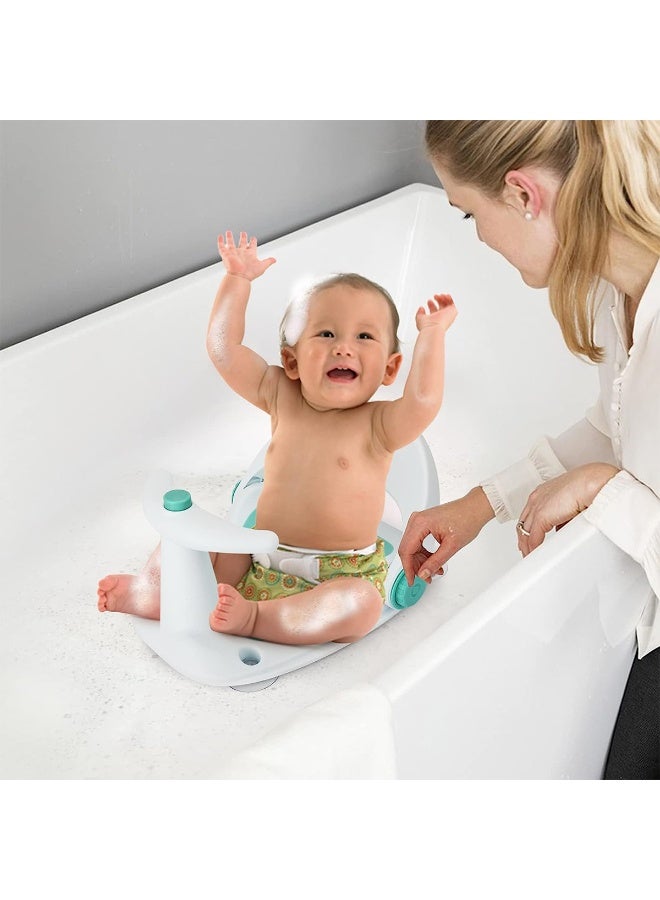 HASTHIP® Baby Bath Seat, Anti-Slip Bath Seat, with Water Spray and Suction Cup Newborn Infant Baby Bath Chair, Adjustable Backrest Support Bath Seat for Baby 6-18 Months(Greey) - Image 5
