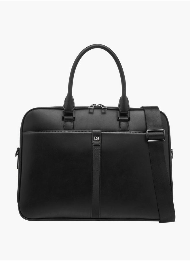 DUCHINI Solid Laptop Bag with Double Handles and Zip Closure  - Image 1