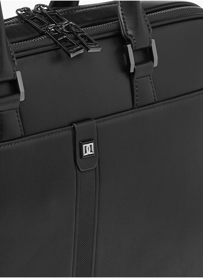 DUCHINI Solid Laptop Bag with Double Handles and Zip Closure  - Image 4