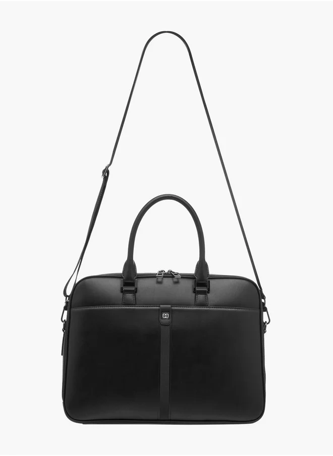 DUCHINI Solid Laptop Bag with Double Handles and Zip Closure