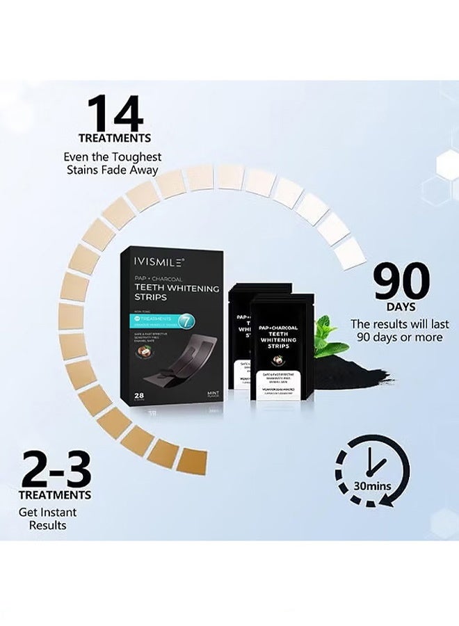 IVISMILE Teeth Whitening Strips, 28 Sensitive Teeth Whitening Individual Strips, Professional Safe Tooth Whitening Kits, Teeth Cleaning Strip For Fast Remove Yellowing Tooth Strip - Image 5