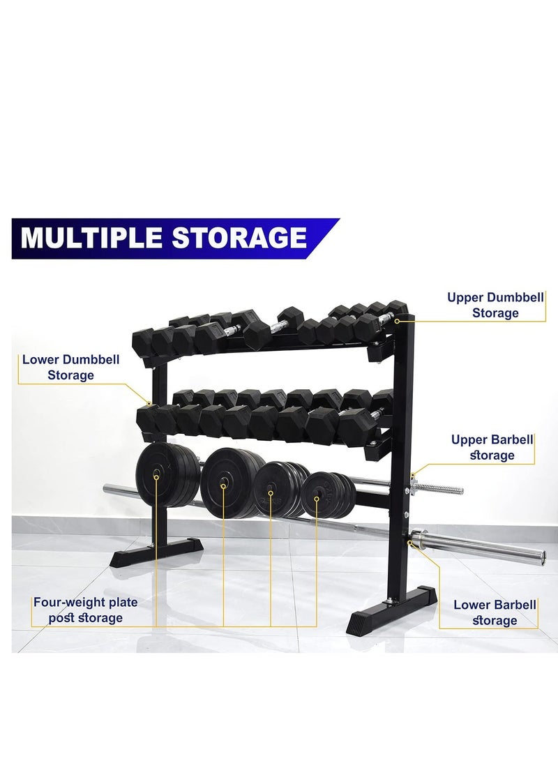 الكوتش رف تخزين الأوزان دامبل -  بار اولمبي  - بليت  Dumbbells - Image 2