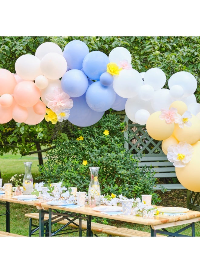 Ginger Ray Pastel Balloon Arch With Tissue Paper Flowers - Image 3