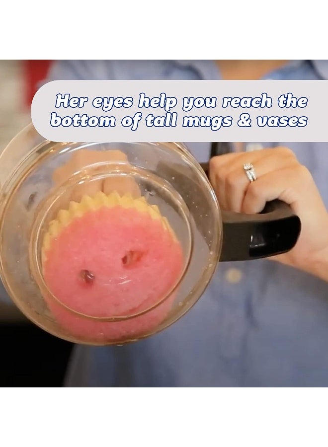 Scrub Daddy Scrub Mommy Dual Sided Scrubber + Sponge Multi-Pack Set Of 4 Pink - Image 4