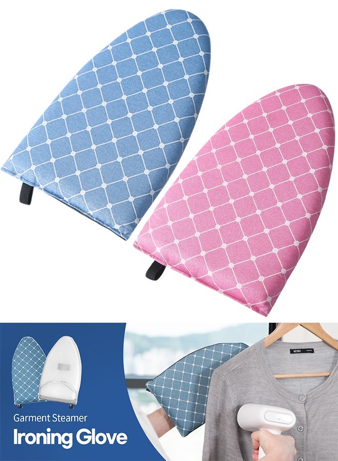2Pcs Ironing Gloves for Clothes Steamer Anti Steam Glove Heat Resistant Small Ironing Board for Handheld Steamer  Waterproof Ironing Mitt with Finger Loop Garment Steamer Accessories - Image 1