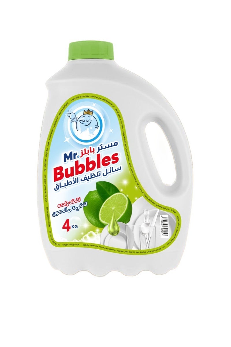 Mr. Bubbles dishwashing liquid soap 4KG Green lemon