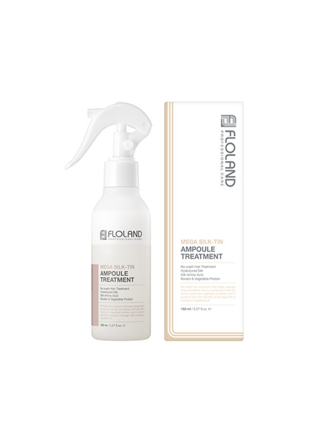 Floland Keratin & Plant Protein Ampoule Treatment 150ml | Restores Shine & Strength | Damaged Hair Repair | K-Beauty - Image 1
