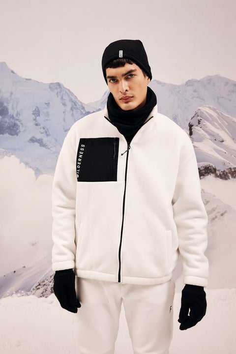 Man DeFactoFit Oversize Fit Fleece Cardigan