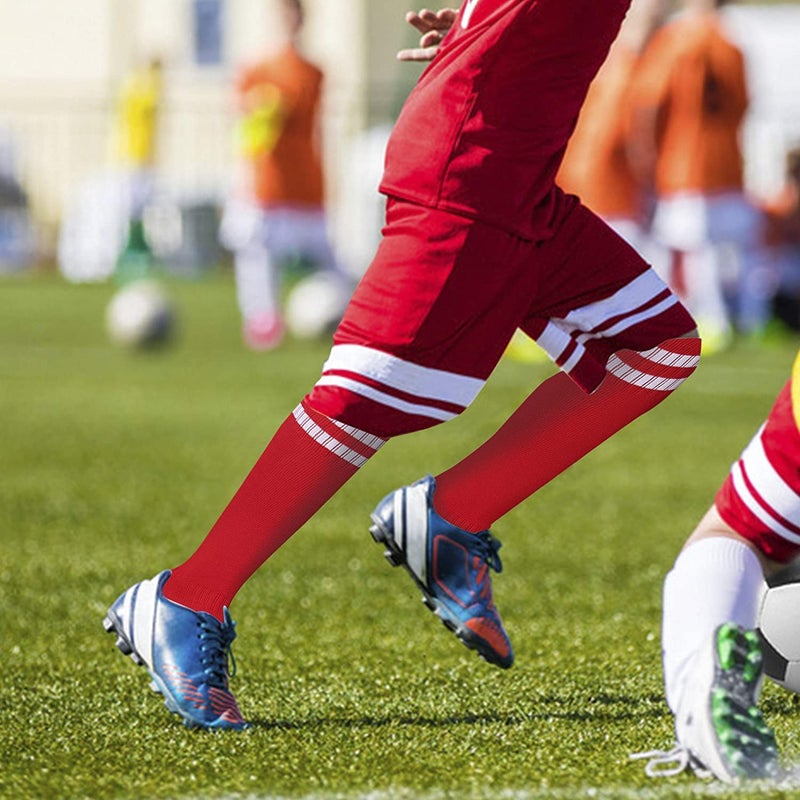 Kids Soccer Socks, SYOSI 3 Pairs Long Football Socks Knee High Athletic Socks School Team Dance Sports Socks for 5-12 Youth Boys & Girls - Image 2